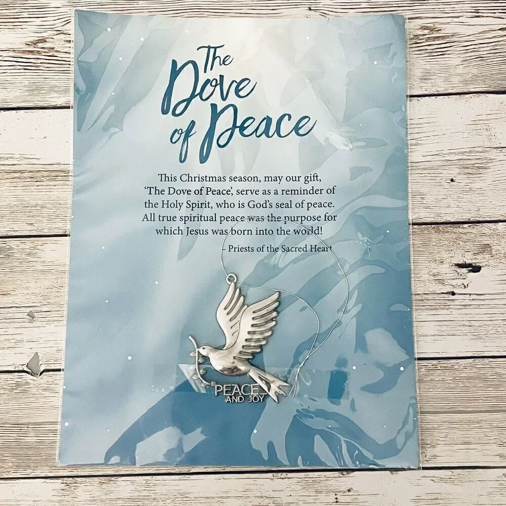 NWT Religious Christmas Ornament The Dove of Peace, Priests of the Sacred Heart